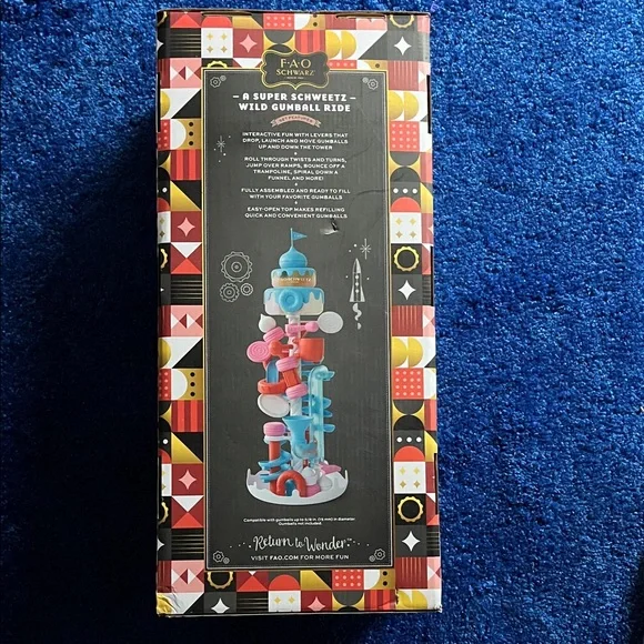 NIB FAO Schwarz Colorful Gumball Tower - Picture 2 of 3